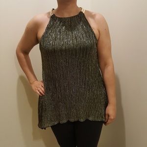 Alfani Gold collar top